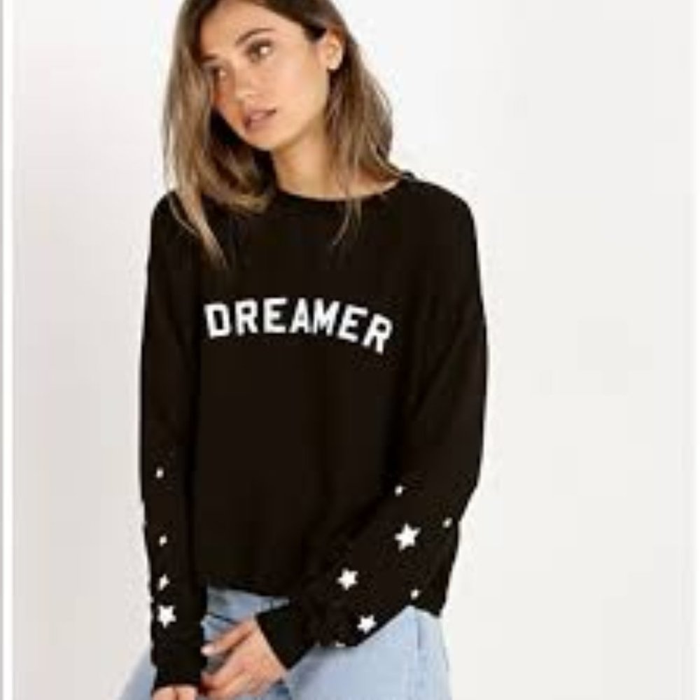 SPIRITUAL GANGSTER Dreamers Stars Crop Sweatshirt